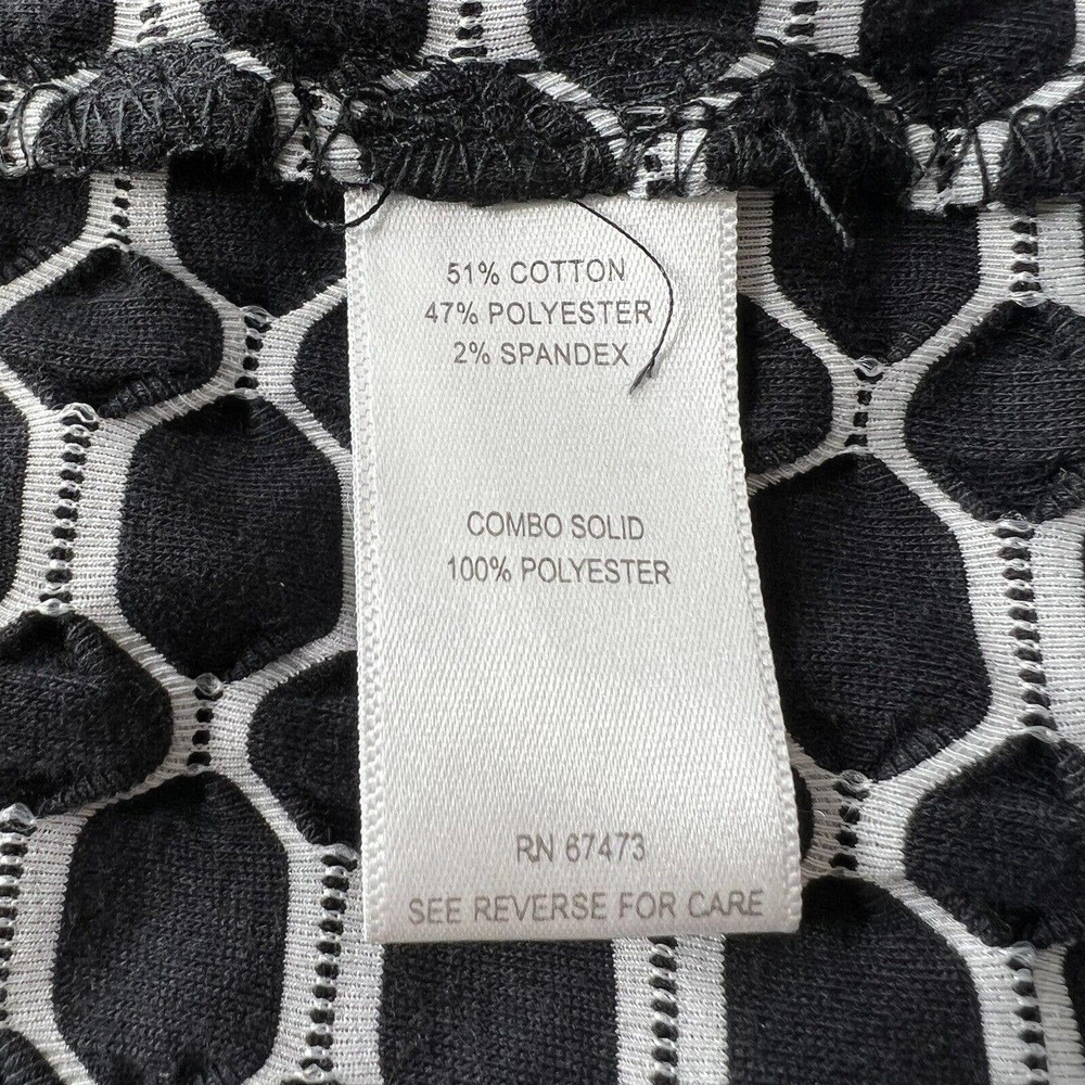 Taylor Black & White Textured Knit Sleeveless 60s Mock Neck Keyhole Dress Sz 6 - Picture 10 of 11